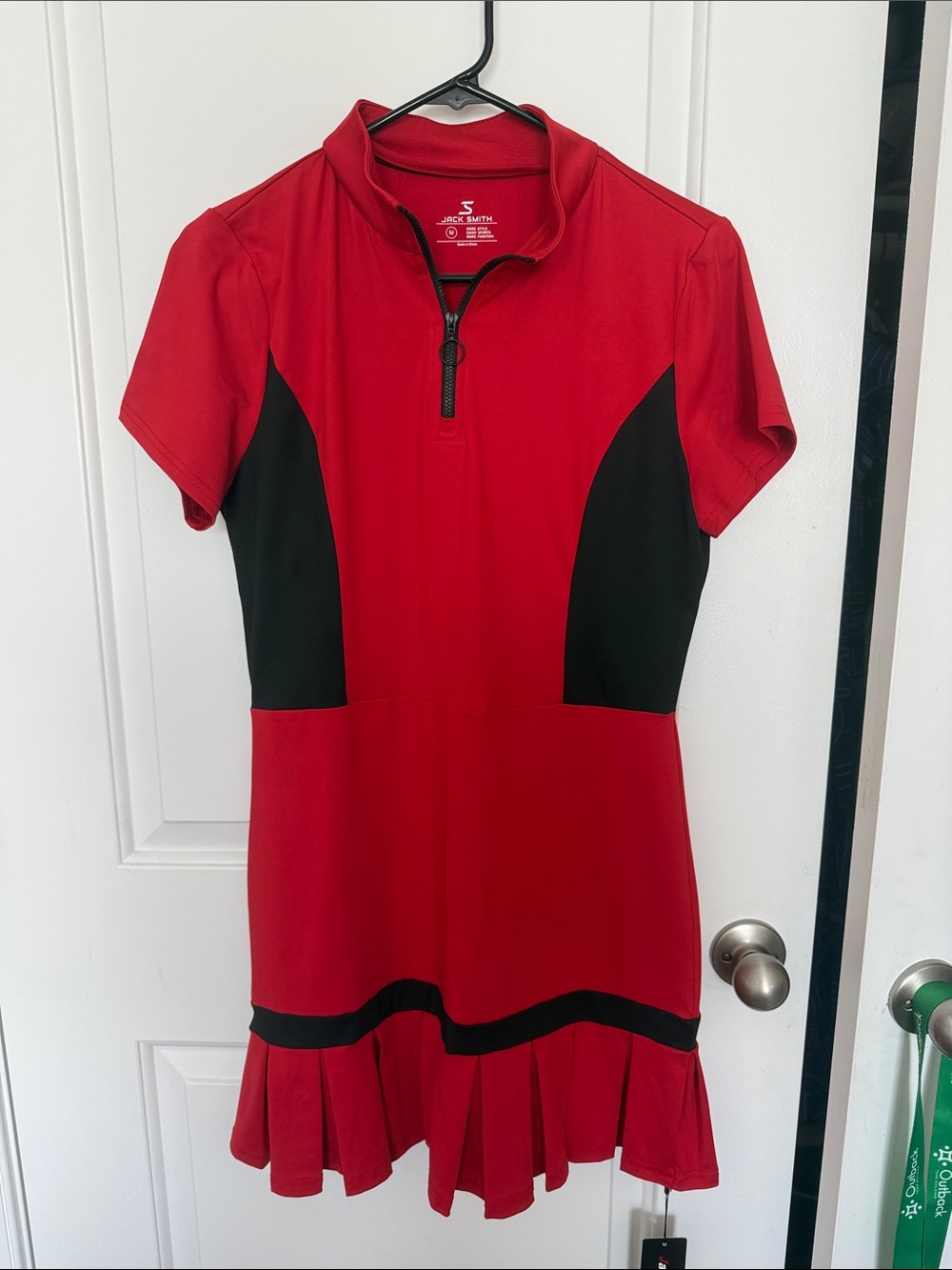 New Jack Smith Red and Black Short Sleeve Tennis golf Dress